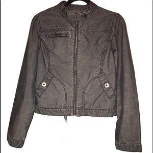 MOSSINO SUPPLY CO. Long sleeve corduroyed coat. Gray